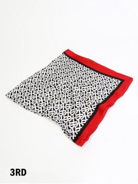 "B" Print Square Scarf